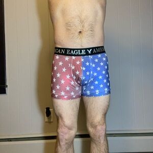 American Eagle Outfitters Red and Blue Boxer Briefs